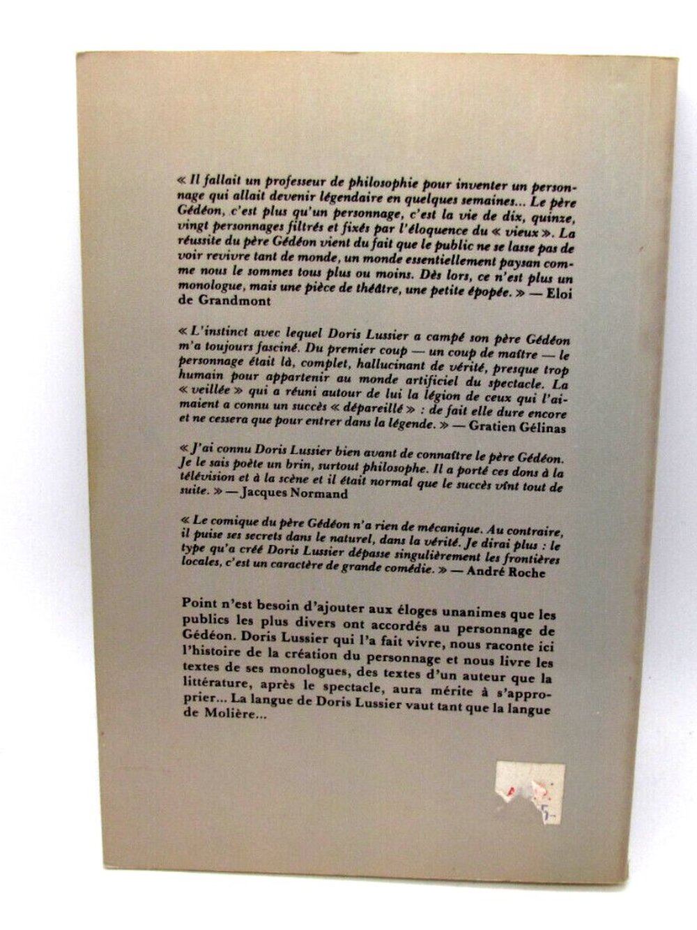 Livre Denis Lussier - Le Père Gédéon - Son Histoire Et Ses Histoires French - Picture 3 of 3